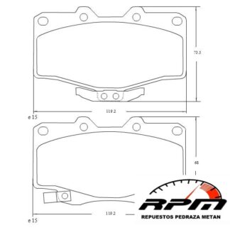 PASTILLAS DE FRENO TOYOTA SW4 RUNNER 4WD 4X4 _MAZ-3091M