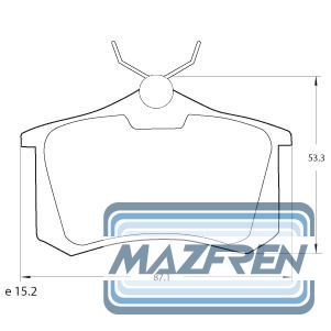 PASTILAS FRENO TRASERO 405 MEGANE CLIO (MZ3129) _22058