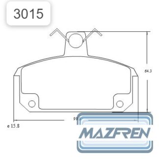 PASTILLA DE FRENO RENAULT 12 83 _MAZ-3015M