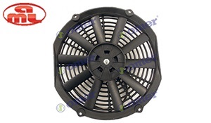 ELECTROVENTILADOR UNIVERSAL 12" 12V PALAS RECTAS - 90W ASPIRANTE.O05-OMER