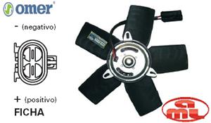 ELECTROVENTILADOR OMER CORSA NAFTA 1.6 C/AA >2000 _O05EV214