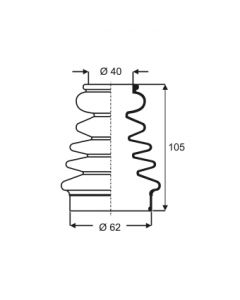 FUELLE SEMIEJE LADO CAJA IZQ DER VW FOX SEAT _10572
