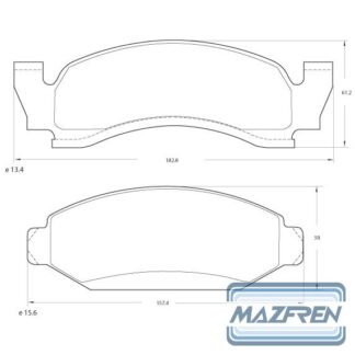 PASTILLA DE FRENO MAZFREN FORD F100 F150 _ MAZ-3034M
