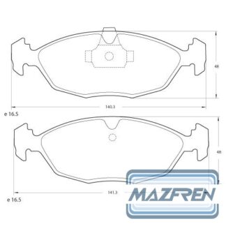 PASTILLA DE FRENO MAZFREN PEUGEOT 306 _MAZ-3070M
