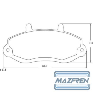 PASTILLA DE FRENO MAZFREN RENAULT MASTER MAZ-3102M