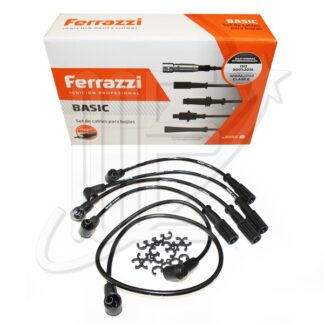 JUEGO CABLES BUJIA PVC FERRAZZI R 19 BOB/LAR 90 C _06-33058