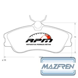 PASTILLA DE FRENO MAZFREN PARTNER PEUGEOT 306 _MAZ-3089M