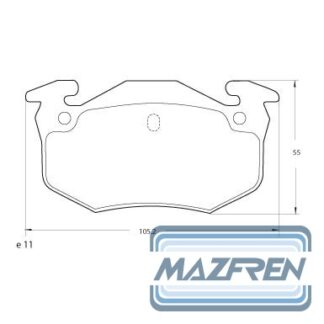 PASTILLA FRENO PEUGEOT 306_MAZ-3106M