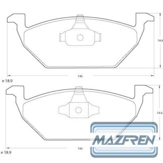 PASTILLAS DE FRENO BORA GOLF SEAT con sensor _MAZ-3117/1M