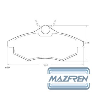 PASTILLA DE FRENO MAZFREN CITROEN C3 1.1L_ MAZ-3170M