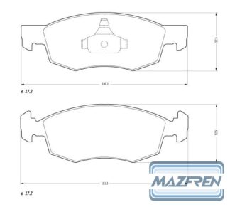PASTILLA DE FRENO MAZFREN FIAT DOBLO PUNTO _MAZ-3231M