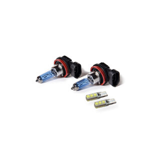 KIT LAMPARA H8 12V 55W SKY LINE X 2 + 2 LED T10 CANBUS AZUL FRIO _KOKH8SK