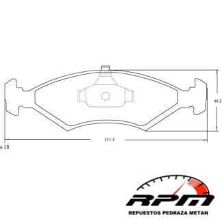 PASTILLA FRENO MAZFREN FORD COURIER FIESTA 97 _MAZ-3076M