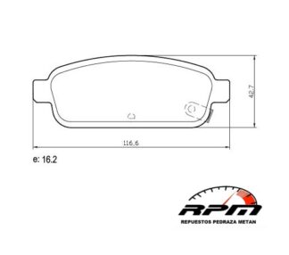 PASTILLAS DE FRENO TRASEROS CHEVROLET CRUZE _MAZ-3264M